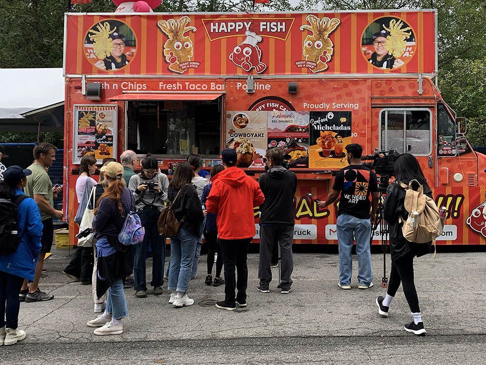 The Happy Fish food truck was on hand during a media tour of the PNE concession on Tuesday.
