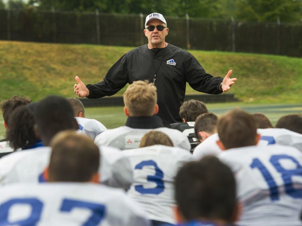 UBC football coach Blake Nill