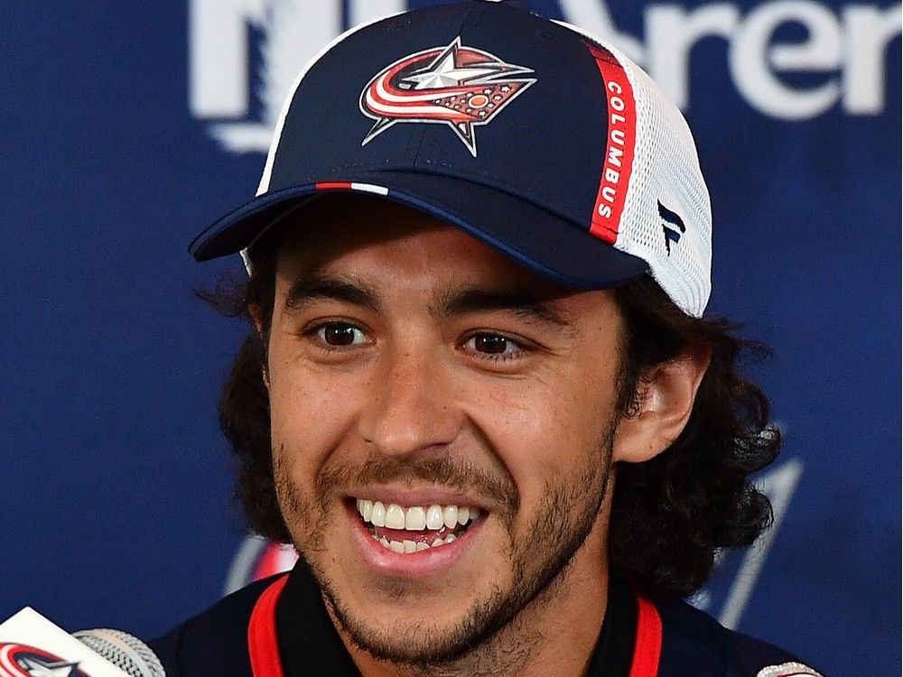 Columbus Blue Jackets sign Johnny Gaudreau (pictured in this undated photo) to seven-year contract.