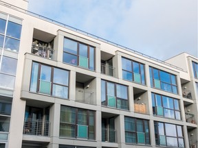 generic glass and steel condo building