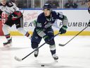 Vancouver Canucks first rounder Braeden Cootes sat out exhibition games at world junior summer camp last week with an undisclosed injury.