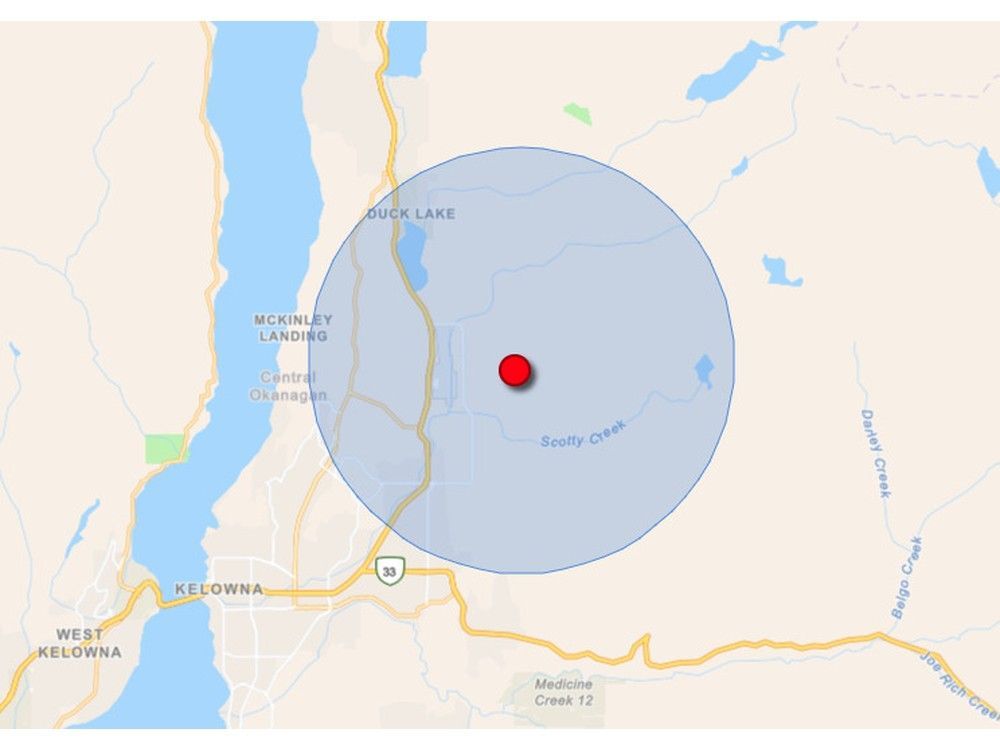 Airport closed as Kelowna RCMP officers conduct tactical evacuations of homes in the Ellison area, asking residents to prepare for a possible evacuation
