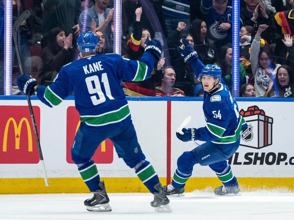 With Canucks centre Elias Pettersson lost to an upper body injury, it was scoring by committee to end a four-game losing streak.