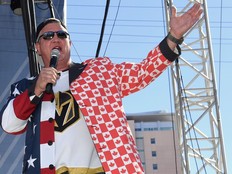D Las Vegas CEO Derek Stevens during a Vegas Golden Knights road game watch party at the Downtown Las Vegas Events Center on May 12, 2018 in Las Vegas, Nevada.