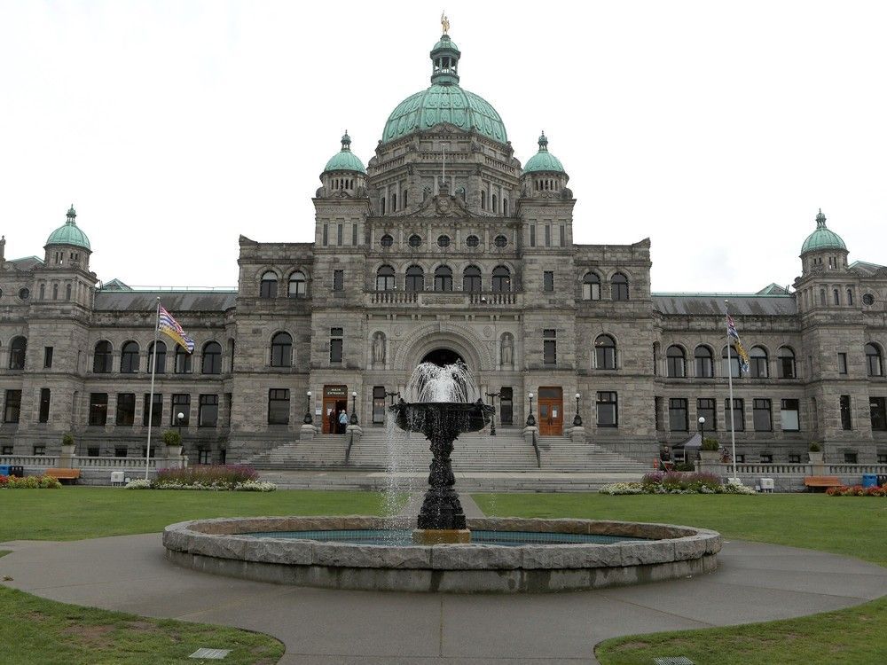 The legislature building in Victoria.