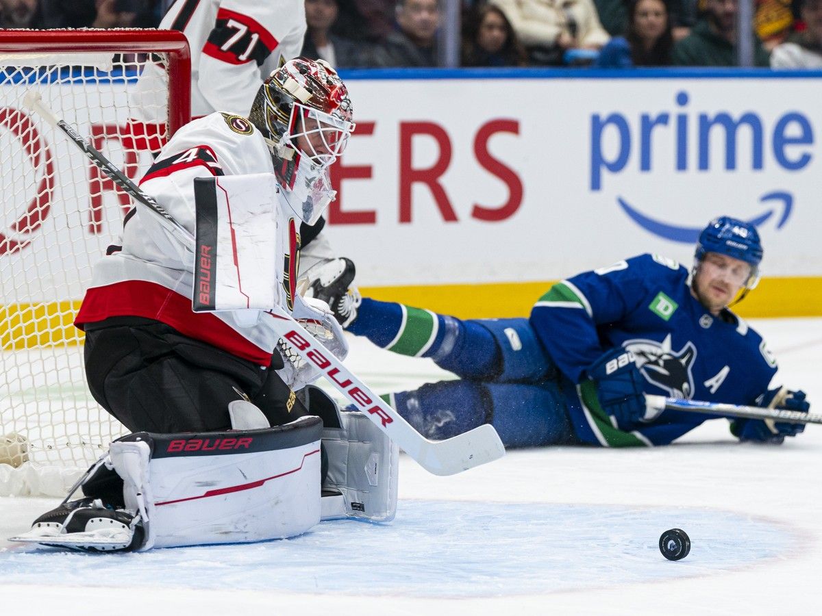 The Canucks kept pace with the Senators, but struggled to create quality scoring chances