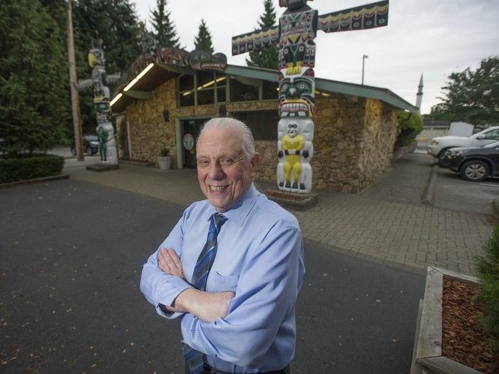 Tomahawk Restaurant owner Chuck Chamberlain stands in front of the famous North Vancouver diner in this photo from 2017.