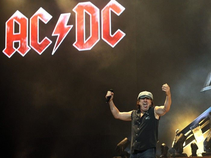 AC/DC plays a sold out show at GM Place (now Rogers Arena) in Vancouver in 2008.