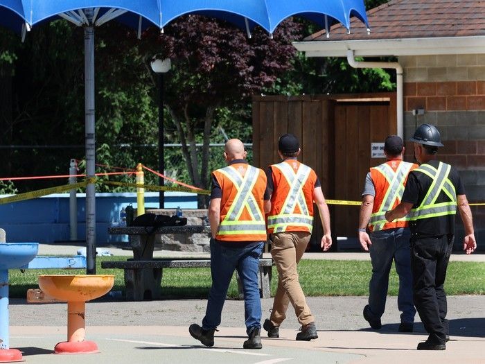 Investigators at Cultus Lake Waterpark after an electrical malfunction caused electric shock injuries to a dozen children on June 15, 2026.