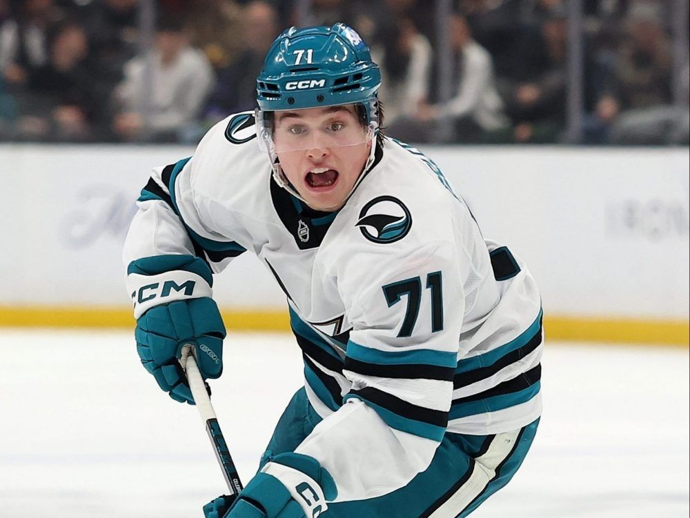 Macklin Celebrini of the San Jose Sharks.