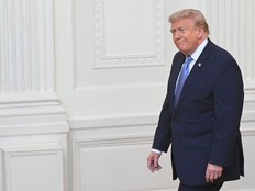 US President Donald Trump arrives to address the nation from the East Room of the White House in Washington, DC on July 16, 2026.