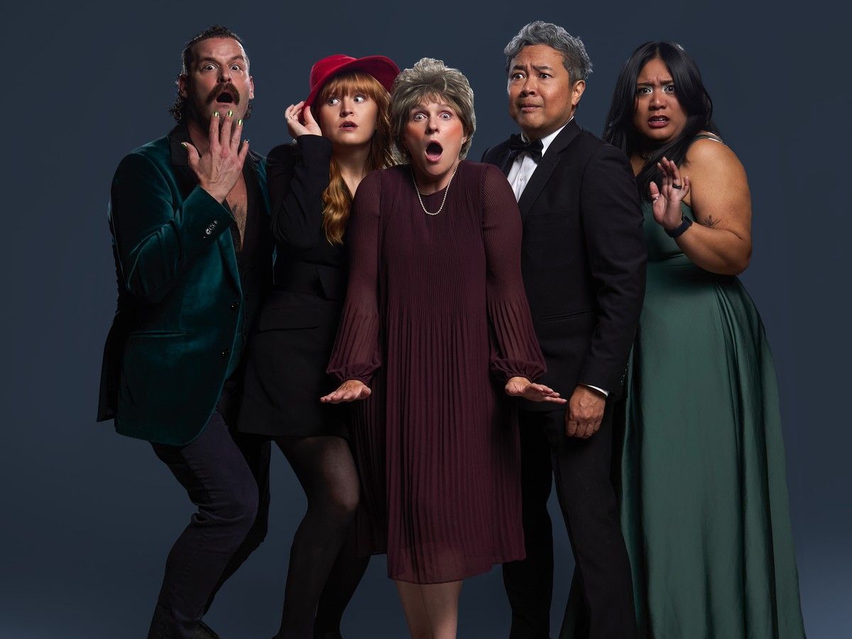 Deadly Dinner Party cast members include Alan Pavlakovic, Jacki Gunn, Meaghan Hommy, Chris Casillan and Caitlin Maira.