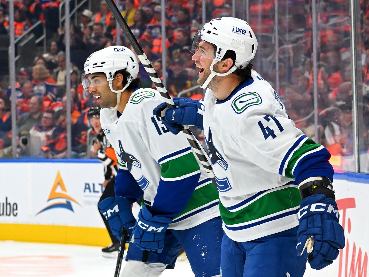 The Canucks blew a 5-2 lead but Paul Cotter delivered on his second overtime chance by winning a wall battle and executing a sweet backhand deke