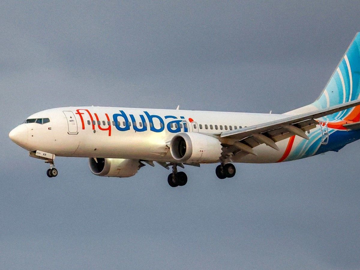 A plane carries passengers on a flyDubai plane to Israel after the initial flight was diverted due to an alleged hijacking attempt on Sept. 30, 2026.
