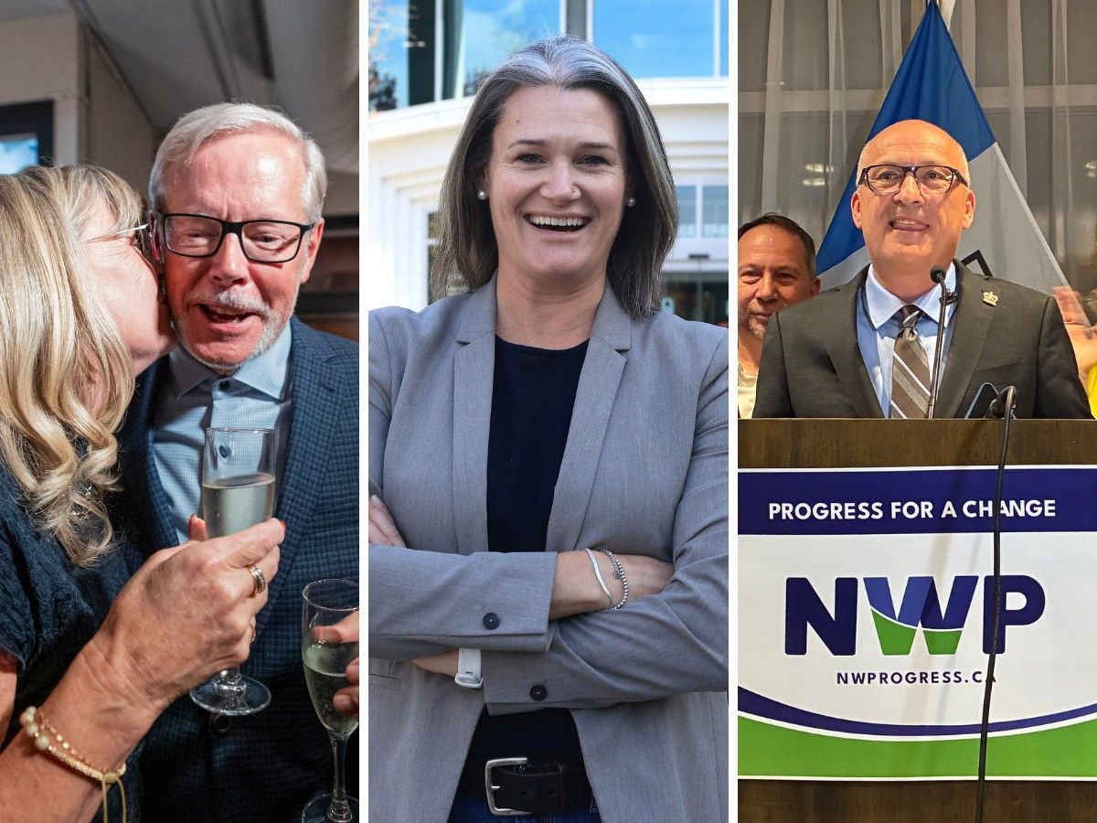 From left to right: Richmond's Rob Howard, Delta's Melissa Granum, and New Westminster's Daniel Fontaine are among the 12 new mayors voted in across the Metro Vancouver area.