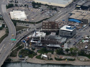 The $106.3-million Remai Modern Art Gallery of Saskatchewan starts to take shape at River Landing in this August 2014 file photo.