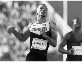 Andre De Grasse won 100-metre gold at the Pan Am Games with a time of 10.05 seconds.