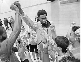 Andrew Wiggins participated in an NBA FIT Clinic at the Taggart Family YMCA in Ottawa on Tuesday.