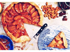 Apple and Almond Galette with Dulce de Leche.  Photo by Renee Kohlman