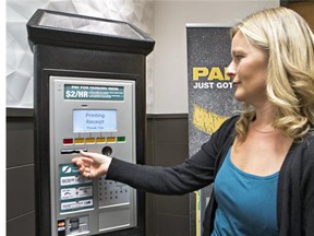 During the initial rollout, Transportation Branch manager Angela Gardiner demonstrated how the new parking system pay stations work