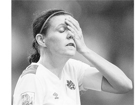 Canada's Christine Sinclair has yet to stamp her mark on the Women's World Cup in a major way.