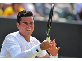 Canada's Milos Raonic, who was eliminated in the third round at Wimbledon. won't play for Canada in Davis Cup matches later this month as he recovers from foot surgery.