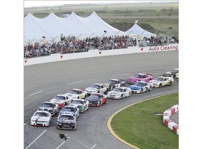 Top Canadian NASCAR drivers compete in the Canadian Tire Series Velocity Prairie Thunder 250 at Auto Clearing Motor Speedway on Wednesday.