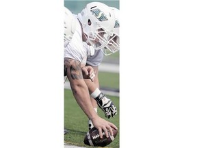 Centre Dan Clark has performed well during his first season as a full-time starter with the Saskatchewan Roughriders.