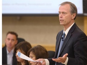 City of Saskatoon Manager Murray Totland at a meeting of city council debating changes to pension plans, September 22, 2014.