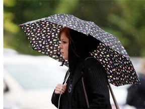 File Photo. Rainy weather at the University of Saskatchewan campus.