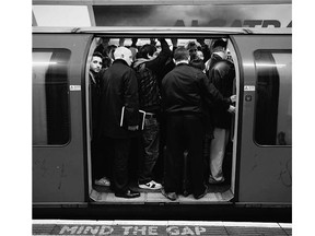 Commuters boarding a packed train at an Underground station in London are well-advised to watch their belongings.