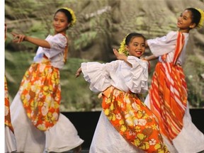 Dancers in the Philippines Folkfest pavilion, August 14, 2014.