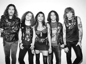 Diemonds, led by vocalist Priya Panda (centre), plays the Capitol Music Club on Wednesday.