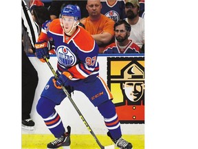 Edmonton Oilers' Connor McDavid moves the puck against the Minnesota Wild during the first period of an NHL pre-season hockey game in Saskatoon on Saturday.