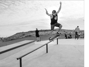 Vito Amico makes it look easy at the Warman skateboard park on Saturday The park opened to the public on Friday.