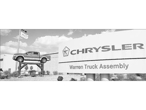 An exterior view of the Fiat Chrysler Automobile Warren Truck Assembly Plant in Warren, Mich. The UAW's National Chrysler Council, made up of local leaders, on Friday approved sending a new labour agreement to rank- and-file members for a ratification vote.