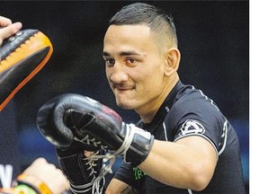 Fans were at Sasktel Centre to watch Max Holloway spar at an event to promote the August 23rd UFC Fight Night.