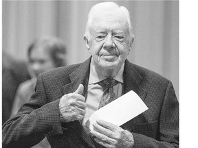 Former U.S. president Jimmy Carter says the cancer that was first thought to be confined to his liver has also appeared on his brain.