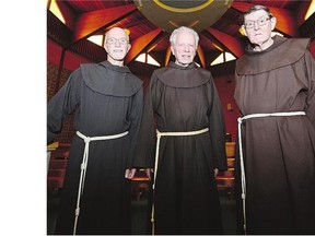Gerry Clyne, left, Dominanc Tessier, centre, and Michael Tessier are three friars who will be leaving St. Michael's Retreat Centre at the end of August.