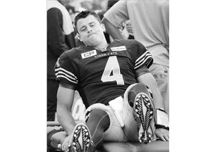 Hamilton Tiger-Cats quarterback Zach Collaros, who was a leading candidate to win the league's most outstanding player award, is out for the season with a torn ACL.