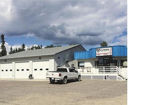 Health workers set up a makeshift hospital at a paramedics' station outside the fire lines when La Ronge was evacuated.