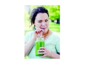 Holistic nutritionist Caitlin Iles sips her Green Goodness smoothie - loaded with antioxidants to help fight inflammation.
