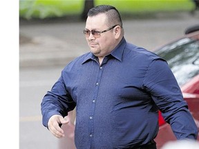 Hugo Gallegos arrives Friday at Saskatoon Court of Queen's Bench, where he pleaded guilty to defrauding Whitecap Dakota First Nation.