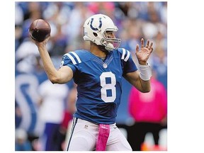 Indianapolis Colts backup QB Matt Hasselbeck, above, was called upon to replace injured Andrew Luck against Jacksonville last week. Luck is expected to play against Houston on Thursday.