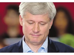 In his interview with CBC's Peter Mansbridge, Conservative Leader Stephen Harper's demeanour was that of a man embattled, writes National Post columnist Michael Den Tandt.