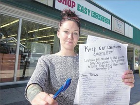 Jane Reibin immediately started a petition in an effort to keep the Shop Easy Foods on Seventh Avenue open after learning the City Park grocery store is scheduled to close in November .