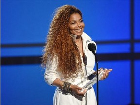 Janet Jackson accepts an award at the BET Awards in June. She plays SaskTel Centre on Monday.