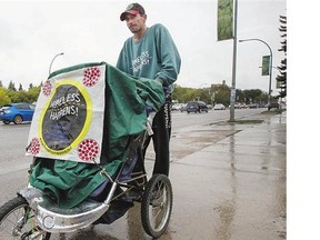 Jason McComb is walking across Canada to bring attention to homelessness. He hasn't had a warm reception in Saskatoon.