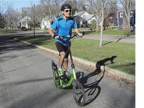 Jason Warick, shown here in Saskatoon Tuesday, will represent Canada at the Founders Cup - the world championships of elliptical cycling at Palomar Mountain, San Diego.