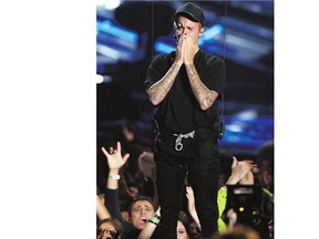 Justin Bieber performs onstage during the 2015 MTV Video Music Awards as his efforts at redemption reach new highs - or lows, depending on your viewpoint.